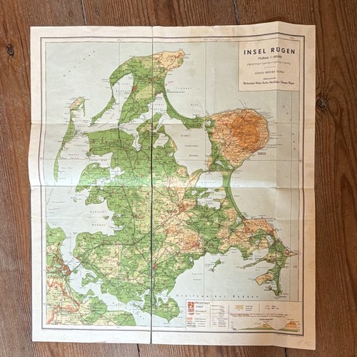 Faltkarte landkarte insel - faltkarte,