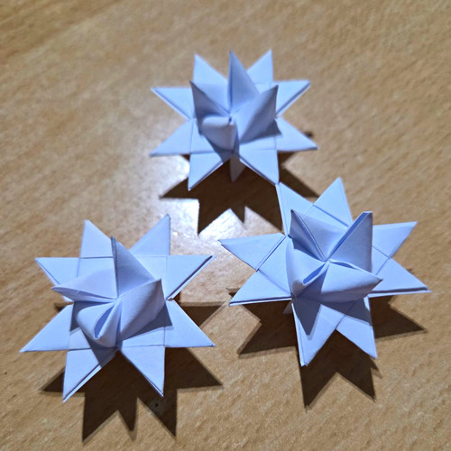 10x papier weihnachtssterne - papier,