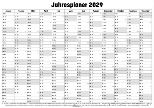Jahresplaner wandkalender - jahresplaner,