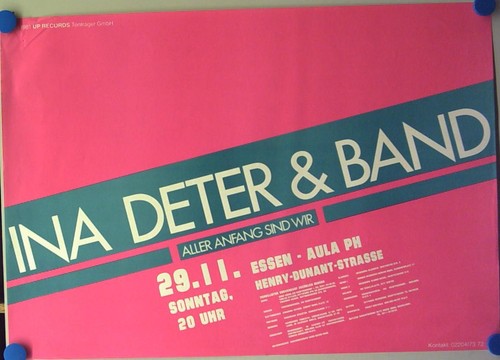 Konzertplakat ina deter - deter, 29.11