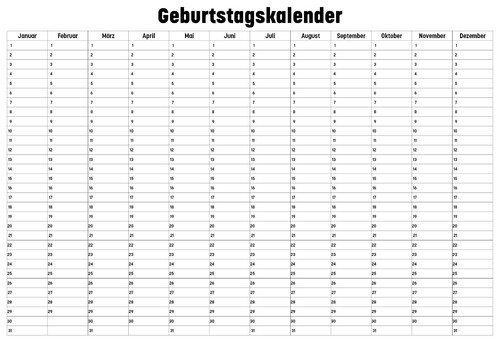 Geburtstagskalender