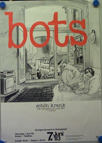 Konzertplakat bots 1983 - bots, 07.06.1983